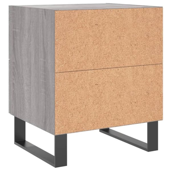 vidaXL sengeborde 2 stk. 40x35x47,5 cm konstrueret træ grå sonoma-eg