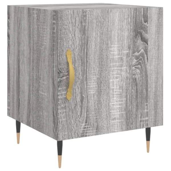 vidaXL sengebord 40x40x50 cm konstrueret træ grå sonoma-eg