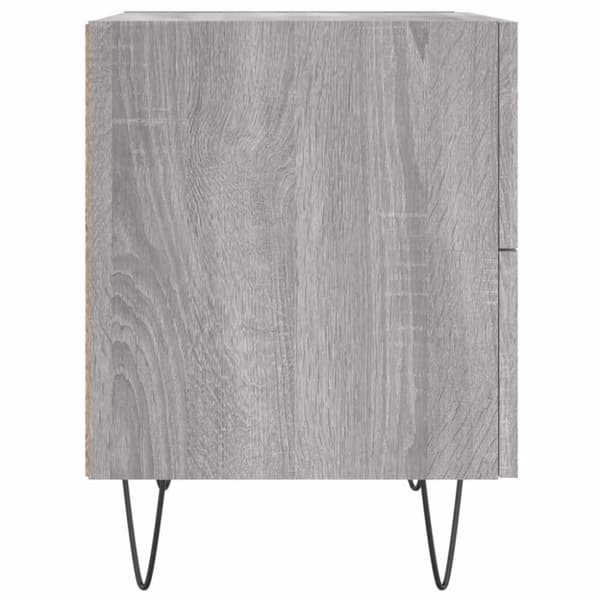 vidaXL sengeborde 2 stk. 40x35x47,5 cm konstrueret træ grå sonoma-eg