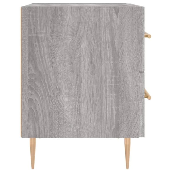 vidaXL Nattbord 2 stk grå sonoma 40x35x47,5 cm konstruert tre