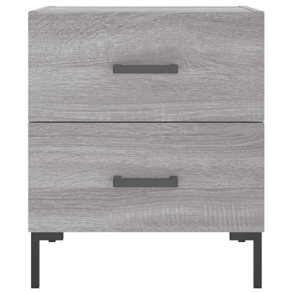 vidaXL Nattbord 2 stk grå sonoma 40x35x47,5 cm konstruert tre