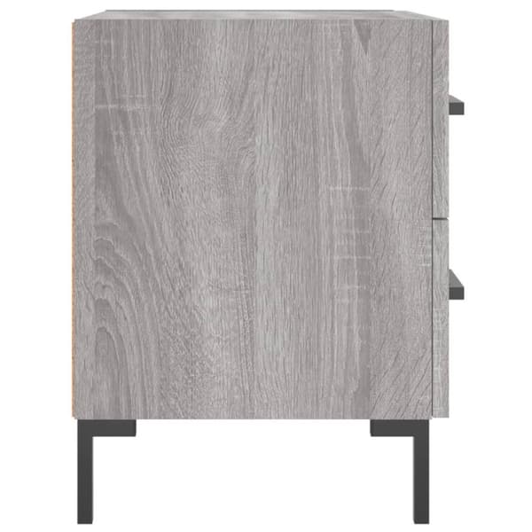 vidaXL Nattbord 2 stk grå sonoma 40x35x47,5 cm konstruert tre