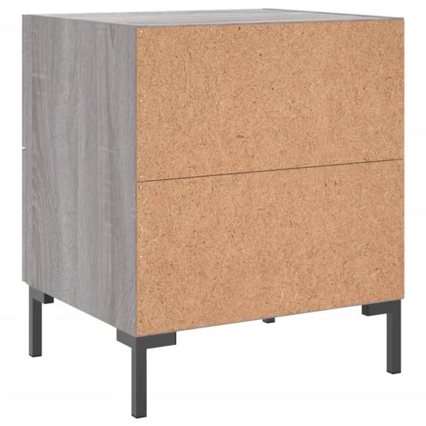 vidaXL Nattbord 2 stk grå sonoma 40x35x47,5 cm konstruert tre
