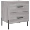 Miniatyrbilde 4 av 11: vidaXL Nattbord 2 stk grå sonoma 40x35x47,5 cm konstruert tre