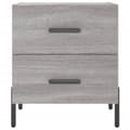 Miniatyrbilde 5 av 11: vidaXL Nattbord 2 stk grå sonoma 40x35x47,5 cm konstruert tre
