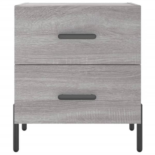 vidaXL Nattbord 2 stk grå sonoma 40x35x47,5 cm konstruert tre