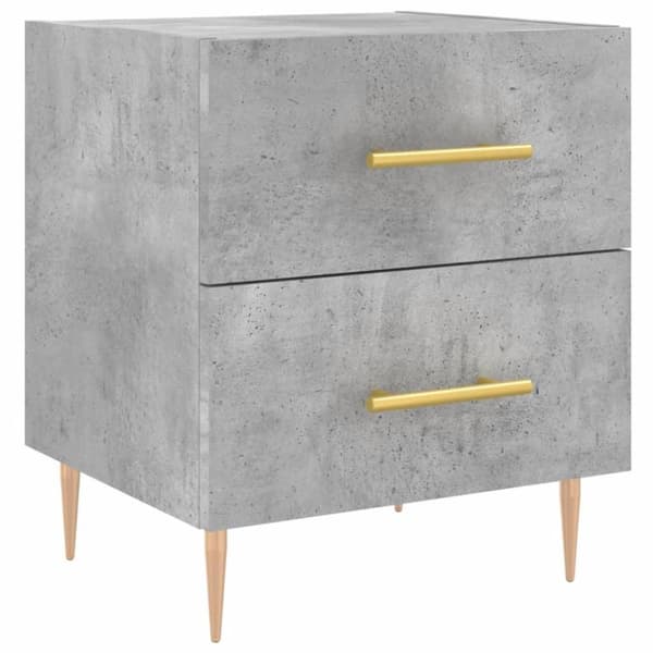 vidaXL Sängbord 2 st betonggrå 40x35x47,5 cm konstruerat trä