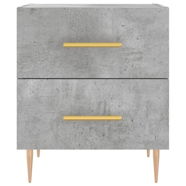 vidaXL Sängbord 2 st betonggrå 40x35x47,5 cm konstruerat trä