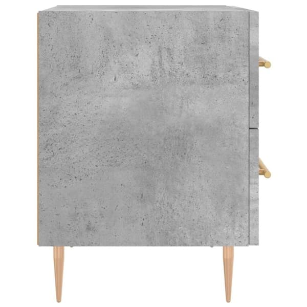 vidaXL Sängbord 2 st betonggrå 40x35x47,5 cm konstruerat trä