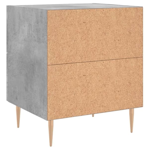 vidaXL Sängbord 2 st betonggrå 40x35x47,5 cm konstruerat trä