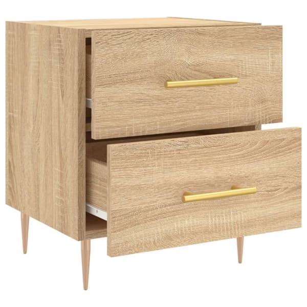 vidaXL Nattbord sonoma eik 40x35x47,5 cm konstruert tre