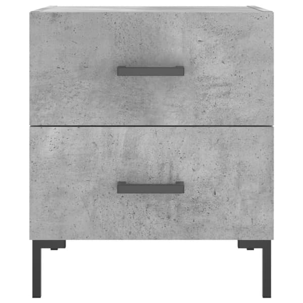 vidaXL Nattbord 2 stk betonggrå 40x35x47,5 cm konstruert tre