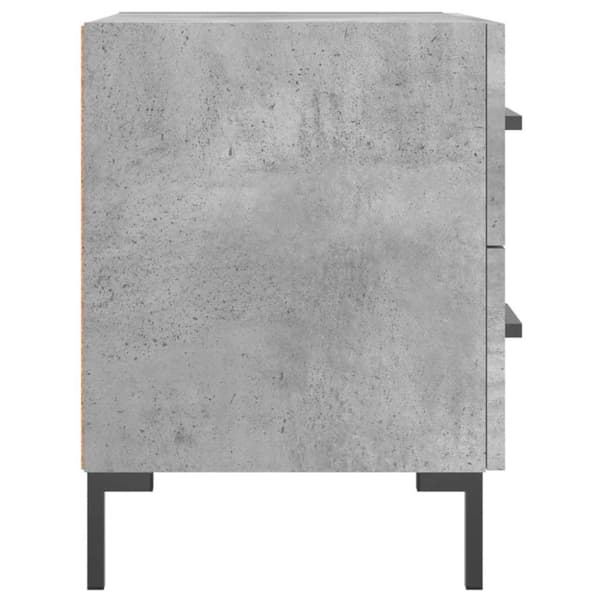 vidaXL Nattbord 2 stk betonggrå 40x35x47,5 cm konstruert tre