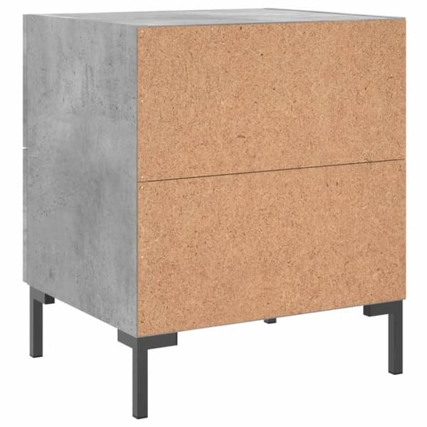 vidaXL Nattbord 2 stk betonggrå 40x35x47,5 cm konstruert tre
