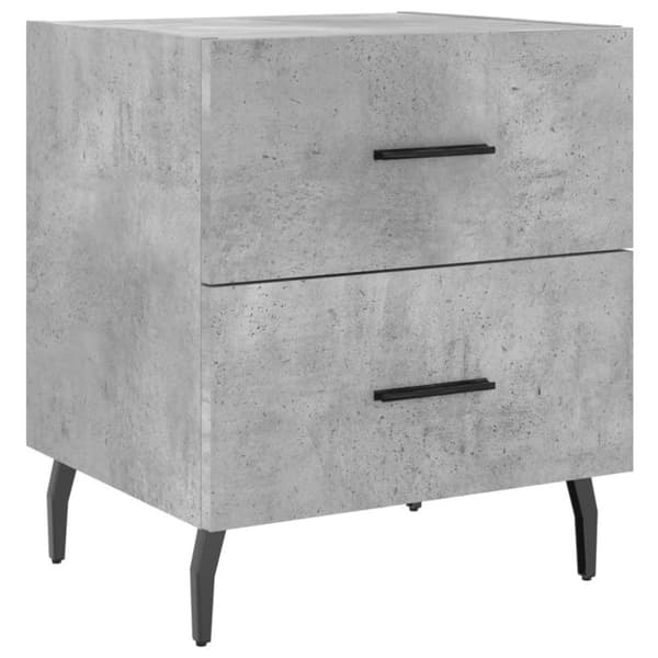 vidaXL Sängbord 2 st betonggrå 40x35x47,5 cm konstruerat trä