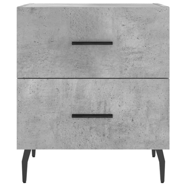 vidaXL Sängbord 2 st betonggrå 40x35x47,5 cm konstruerat trä