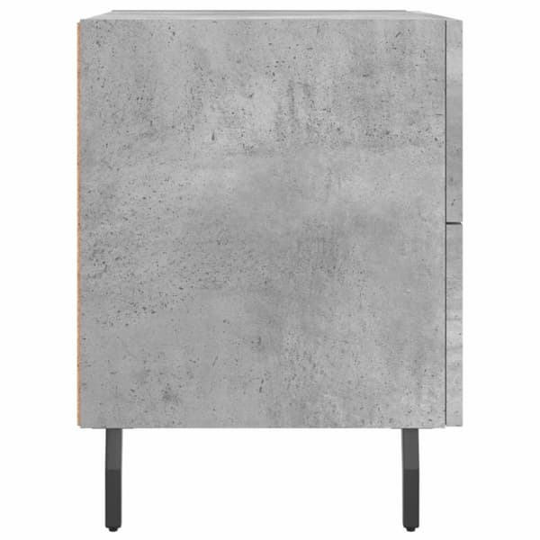 vidaXL Sängbord 2 st betonggrå 40x35x47,5 cm konstruerat trä