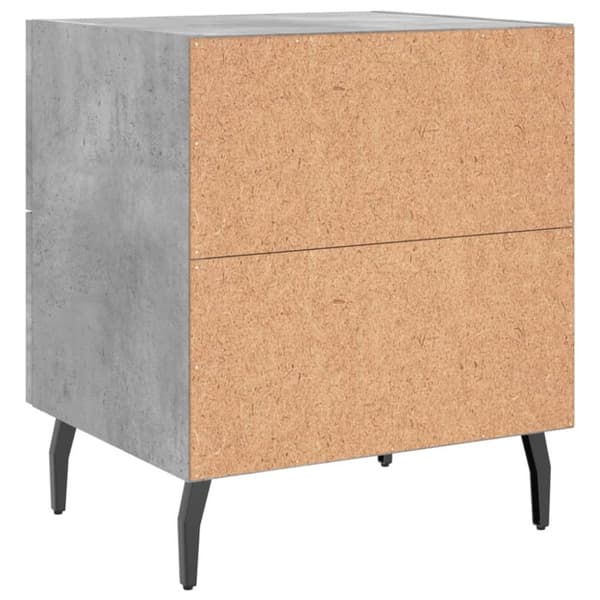 vidaXL Sängbord 2 st betonggrå 40x35x47,5 cm konstruerat trä