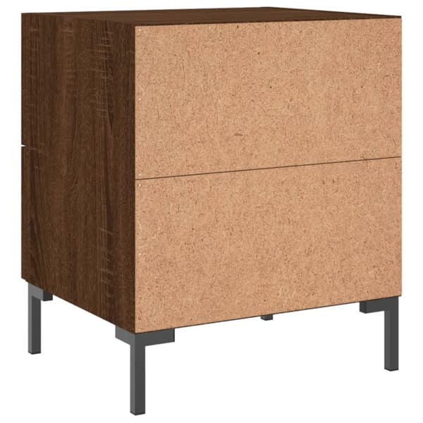 vidaXL Nattbord 2 stk brun eik 40x35x47,5 cm konstruert tre