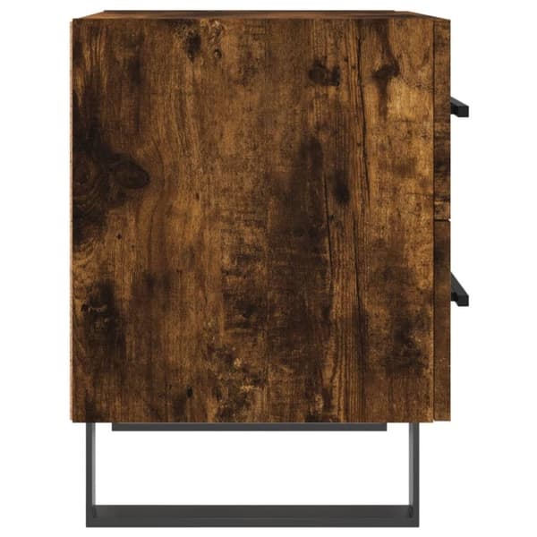 vidaXL Nattbord røkt eik 40x35x47,5 cm konstruert tre