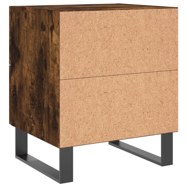 vidaXL Nattbord røkt eik 40x35x47,5 cm konstruert tre