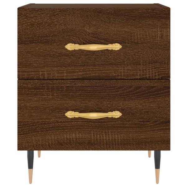 vidaXL Yöpöydät 2 kpl ruskea tammi 40x35x47,5 cm tekninen puu