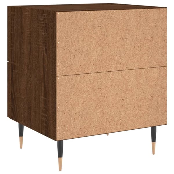 vidaXL Yöpöydät 2 kpl ruskea tammi 40x35x47,5 cm tekninen puu
