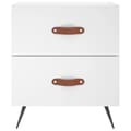Miniatyrbilde 3 av 11: vidaXL Nattbord hvit 40x35x47,5 cm konstruert tre