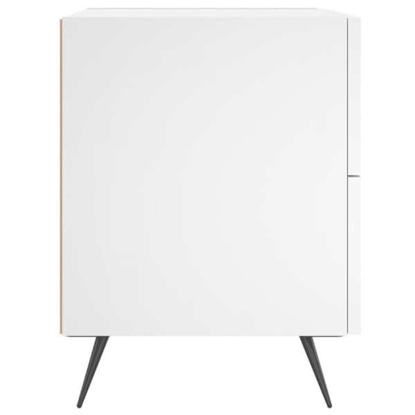 vidaXL Nattbord hvit 40x35x47,5 cm konstruert tre