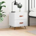 Miniatyrbilde 11 av 11: vidaXL Nattbord hvit 40x35x47,5 cm konstruert tre