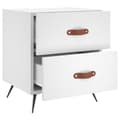 Miniatyrbilde 2 av 11: vidaXL Nattbord hvit 40x35x47,5 cm konstruert tre
