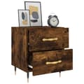 Miniatyrbillede 3 af 11: vidaXL sengeborde 2 stk. 40x35x47,5 cm konstrueret træ røget egetræ