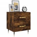 Miniatyrbillede 2 af 11: vidaXL sengeborde 2 stk. 40x35x47,5 cm konstrueret træ røget egetræ
