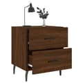 Miniatyrbilde 3 av 11: vidaXL Nattbord 2 stk brun eik 40x35x47,5 cm konstruert tre
