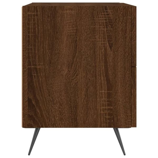 vidaXL Nattbord 2 stk brun eik 40x35x47,5 cm konstruert tre