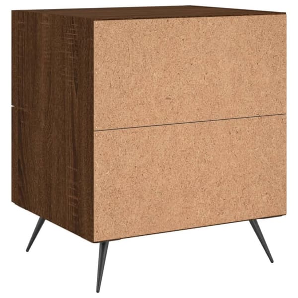 vidaXL Nattbord 2 stk brun eik 40x35x47,5 cm konstruert tre