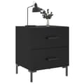 Miniatyrbilde 3 av 11: vidaXL Nattbord 2 stk svart 40x35x47,5 cm konstruert tre