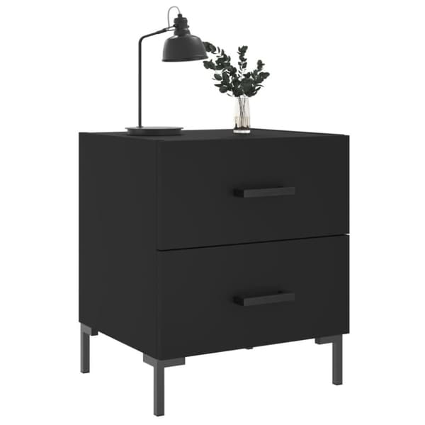 vidaXL Nattbord 2 stk svart 40x35x47,5 cm konstruert tre