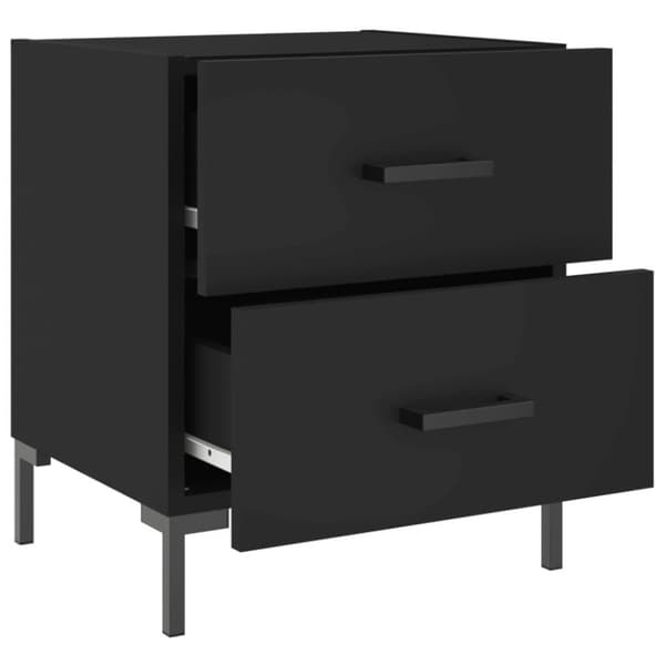 vidaXL Nattbord 2 stk svart 40x35x47,5 cm konstruert tre