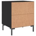 Miniatyrbilde 8 av 11: vidaXL Nattbord 2 stk svart 40x35x47,5 cm konstruert tre