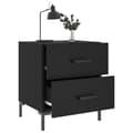 Miniatyrbilde 2 av 11: vidaXL Nattbord 2 stk svart 40x35x47,5 cm konstruert tre