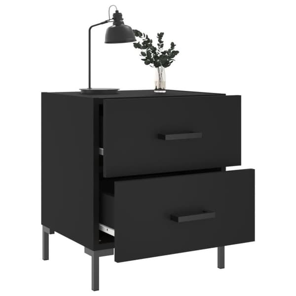 vidaXL Nattbord 2 stk svart 40x35x47,5 cm konstruert tre