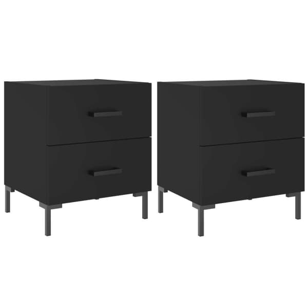 vidaXL Nattbord 2 stk svart 40x35x47,5 cm konstruert tre