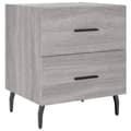 Miniatyrbilde 4 av 11: vidaXL Nattbord 2 stk grå sonoma 40x35x47,5 cm konstruert tre