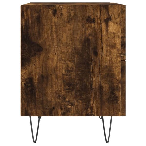 vidaXL Nattbord 2 stk røkt eik 40x35x47,5 cm konstruert tre