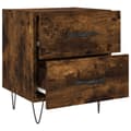 Miniatyrbilde 7 av 11: vidaXL Nattbord 2 stk røkt eik 40x35x47,5 cm konstruert tre