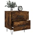 Miniatyrbilde 2 av 11: vidaXL Nattbord 2 stk røkt eik 40x35x47,5 cm konstruert tre