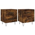 Miniatyrbilde 1 av 11: vidaXL Nattbord 2 stk røkt eik 40x35x47,5 cm konstruert tre