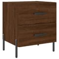 Miniatyrbilde 4 av 11: vidaXL Nattbord 2 stk brun eik 40x35x47,5 cm konstruert tre