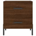 Miniatyrbilde 5 av 11: vidaXL Nattbord 2 stk brun eik 40x35x47,5 cm konstruert tre